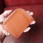 気まぐれ一点モノ☆L字ファスナーミニウォレット-シボ茶コニャック-