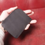 気まぐれ一点モノ☆L字ファスナーミニウォレット-オールブラックとちぎ-